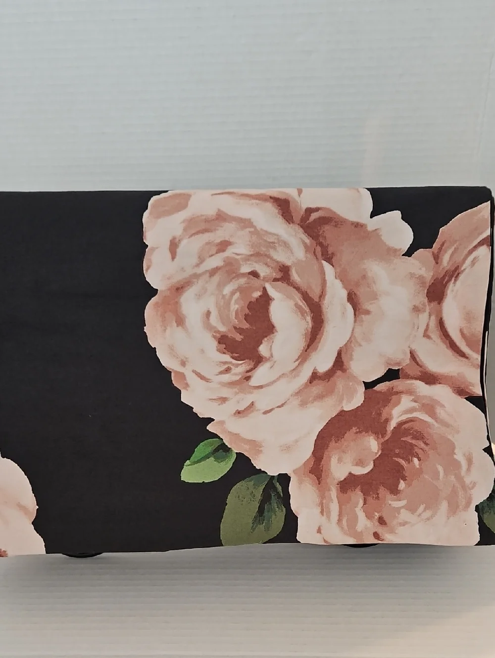 Pottery Barn Teen Emily Meritt Black Mauve Bed of Roses Cotton Twin Duvet Cover